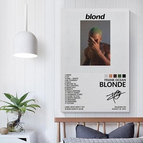 K5VZ7 X9Q Frank Ocean BLONDE Canvas Poster Wall Decorative Art Painting Living Room Bedroom Decoration Gift Unframe-style08x12inch(20x30cm) - 08x12inch(20x30cm) - Unframe-style thumbnail 5