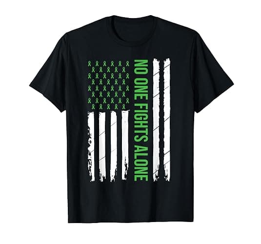 Mental Health Awareness Green Ribbon T-Shirt Small - Image 1
