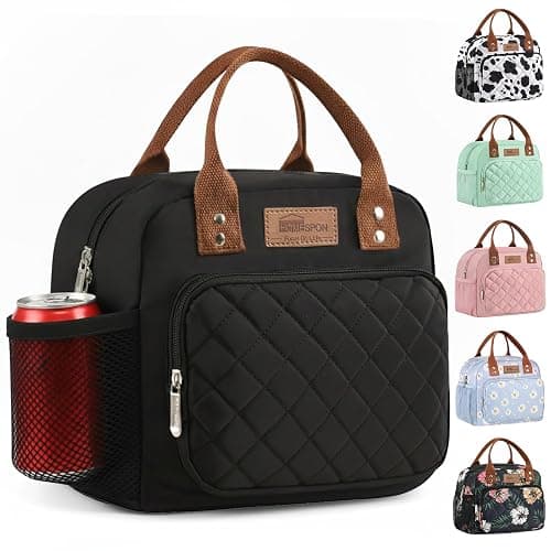 HOMESPON Insulated Lunch Bag Water Resistant Tote with Pockets | 3-Layer Insulation, 12-Can Capacity, Wipe-Clean Aluminum Foil Interior, Soft Canvas Handle, for Work & Picnic - Image 1