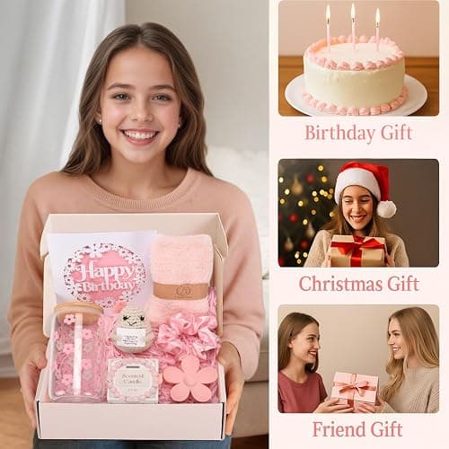 Nunubeo Birthday Gifts for Teen Girls, Cute Pink Birthday Gift Box Set for Girl, Daughter, Sister, Friend thumbnail 3