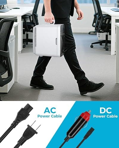 Antarctic Star Compact Mini Fridge, 10L Portable Small Refrigerator, 2.6 Gal Mini Fridge with AC/DC Adapters, Small Cosmetics Cooler for Beverage, Food, Makeup, Bedroom, Office, Dorm, White thumbnail 7