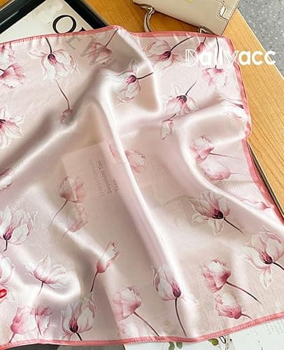 Dailyacc Hair Bandanas Scarf For Women Lightweight Fashion Neck Silk Satin Head Scarves For Sleeping Handbags Scarf thumbnail 6