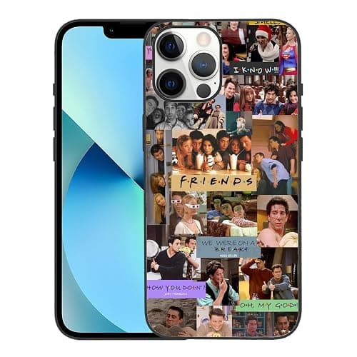 CHENQIAOHU Compatible with iPhone 14 Pro Max Case, Design Unique Pattern Soft TPU Bumper Slim Protective Case for Men Women Girl Boy(Trendy-Friends-4) - Image 1