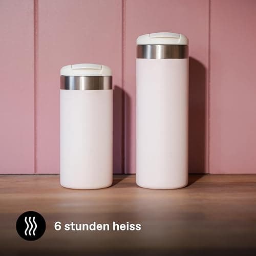 STANLEY Aerolight Transit Thermobecher 0.47L - Hält 6 Stunden Heiß - Spülmaschinenfest - Kaffeebecher To Go Auslaufsicher - Kompatibel Mit Gängigen Pkw-Getränkehalterungen - Thermosflasche - Rose thumbnail 4
