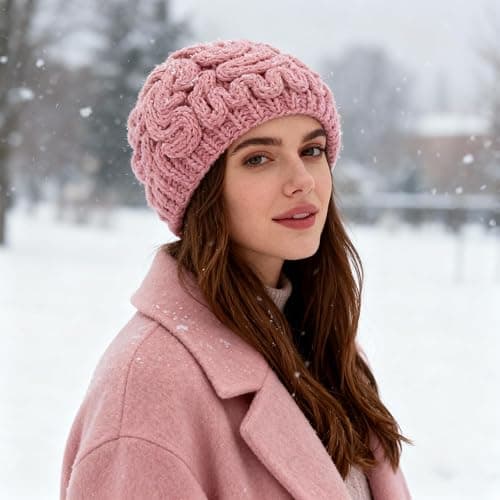BIBITIME Unisex Handmade Knitted Brain Beanie Cap Halloween Hat thumbnail 3