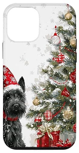 Scottie Dog Christmas Art Holiday Case for iPhone 12 mini - Image 1