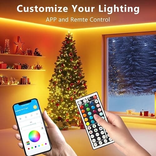 DAYBETTER LED Strip Lights 110ft, Smart Lighting Strips with App Remote Control, RGB Music Sync Color Changing Lights for Bedroom Kitchen Party Home Decor(1 Roll) thumbnail 2