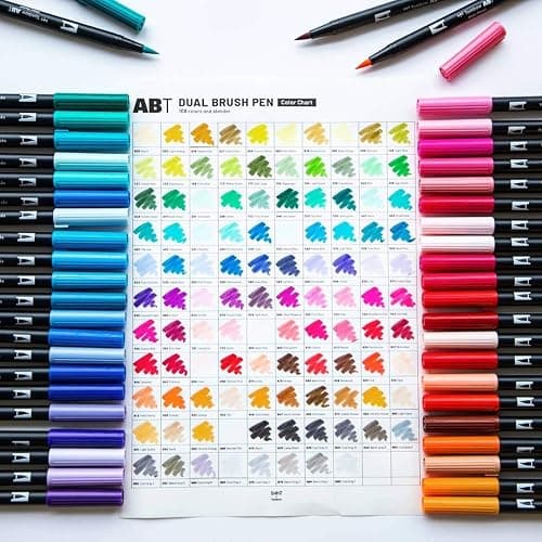 Tombow 56196 Dual Brush Pen Art Markers, Citrus, 10-Pack. Blendable, Brush and Fine Tip Markers thumbnail 8
