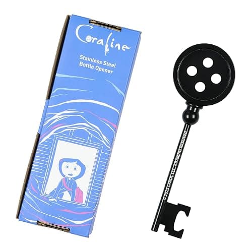 Coraline Movie Other World Button Key Beer Stainless Steel Bottle Opener - Image 1