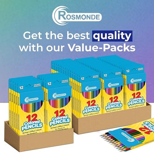 Rosmonde Colored Pencils Bulk, 50 Sets (600 Pencils), Color Pencils Set, 12 Assorted Colors, Pre Sharpened Bulk Pack for Schools, Teachers, Classrooms, Back to School Supplies, Classroom Prizes thumbnail 7