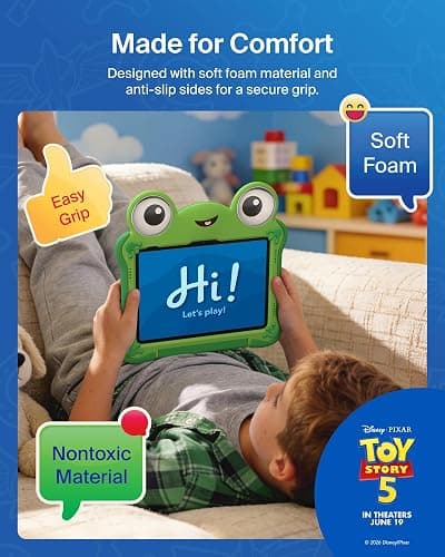Belkin Disney Pixar Toy Story 5 Lilypad iPad A16 Kids Case, 11th/10th Gen | Shockproof Protective Kids Case for iPad A16 11th Gen and 10th Gen with Easy-grip Handle, Kickstand, Durable Non-toxic Design thumbnail 7