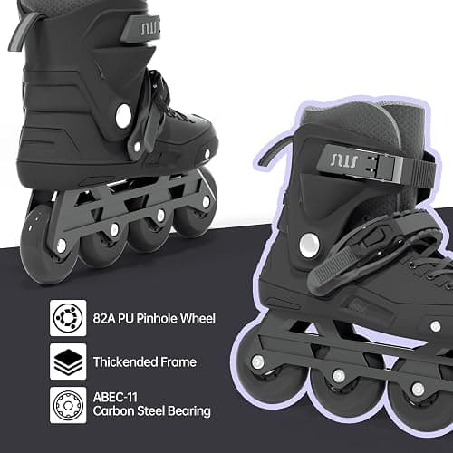 SWAY Professional Inline Skates for Adult, High Performance Roller Skates for Women Men, Racing Skates for Teens, Male, Female, Roller Blades Size 4-10, ABEC-11 Bearing thumbnail 3