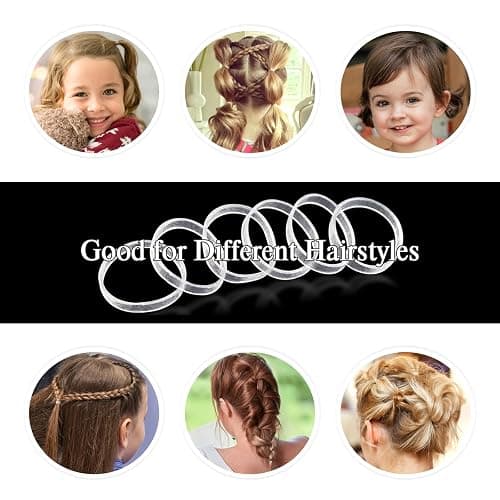 Sularpek Hair Bands - 1000 Pcs Clear Elastic Mini Hair Rubber Bands for Kids, Braids, Wedding Hairstyle thumbnail 5