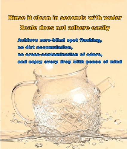 Electric Glass Teapot with Digital Display, Clear Ribbed Design, Temperature Control, Heating Base thumbnail 7