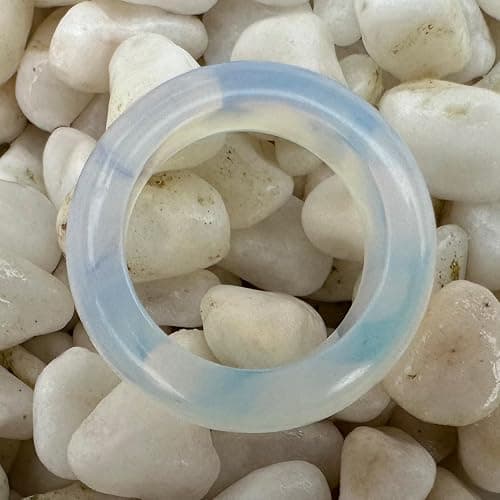 Natural Opal Ring - Energy Crystal Ring for Women and Men, Healing Stone Jewelry Gift thumbnail 6