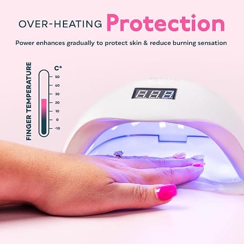 SUNUV UV Light for Nails, UV LED Nail Lamp with 4 Timer Settings, Compatible with All Gel Polish, Auto Sensor LCD Display Removable Base, SUN5 thumbnail 6