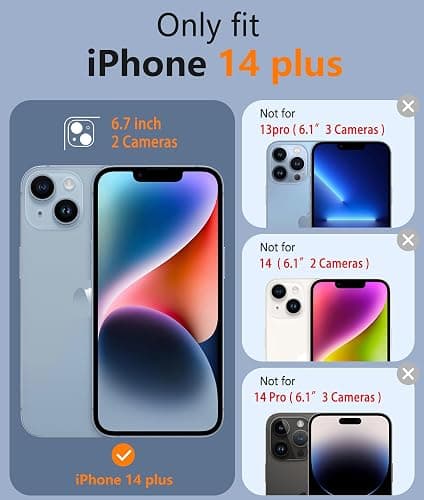 FNTCASE for iPhone 14 Plus Case: Clear Magnetic Phone Cases Compatible with Magsafe Slim Anti Yellowing Military Grade Drop Protection Rugged Protective Transparent Cell Phone Cover (A-Clear) thumbnail 2