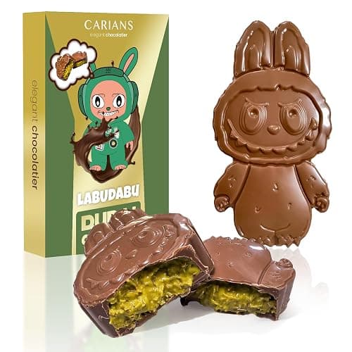 CARIANS Labudabu Dubai Milky Chocolate Bar, Rich Dubai Cream with Pistachio and Crispy Kataifi, Great for Gift Giving, Anniversary, Thanksgiving, Christmas - Image 1