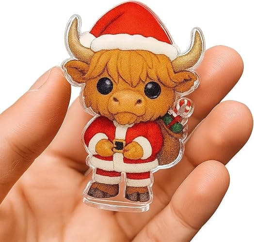 Christmas Highland Cow Advent Calendar 2025: 24-Day Surprise Christmas Countdown, 2D Acrylic Hanging Ornaments for Xmas Tree & Home Decoration (010) thumbnail 3