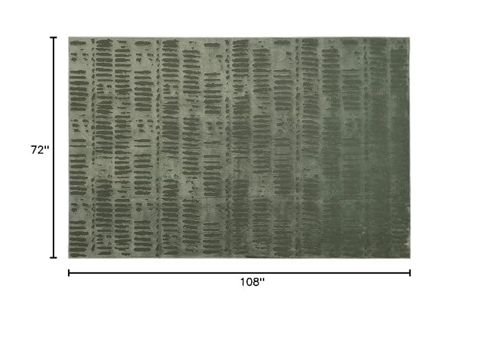 Revival Rugs Shell 6'7"x9' Washable Area Rug for Living Room Bedroom - 100% Recycled Oeko-TEX Certified, Medium Pile, Green thumbnail 2