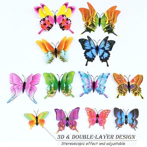 Butterfly Wall Decor 24 Pieces  thumbnail 4
