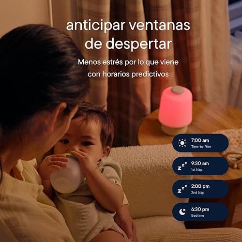 Máquina de sonido Hatch Baby y luz nocturna – ruido blanco y luz para bebés, entrenador de sueño, creador de rutinas, reloj “hora de levantarse” para habitación infantil thumbnail 8