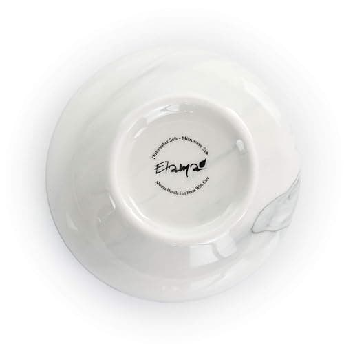 Elama Fine Marble 16 Piece Stoneware Dinnerware Set in Black and White - 16 Piece - Black and White Marble thumbnail 5
