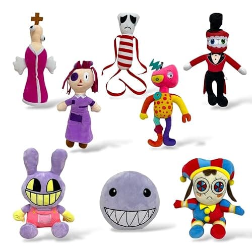 HappyToy Kid Plush Toy Set of 8 – Soft & Colorful Stuffed Animal Plushies for Kids, Toddlers & Collectors – Cute, Cuddly Plush Set for Gifting, Travel, Playtime & Room Decor - Image 1