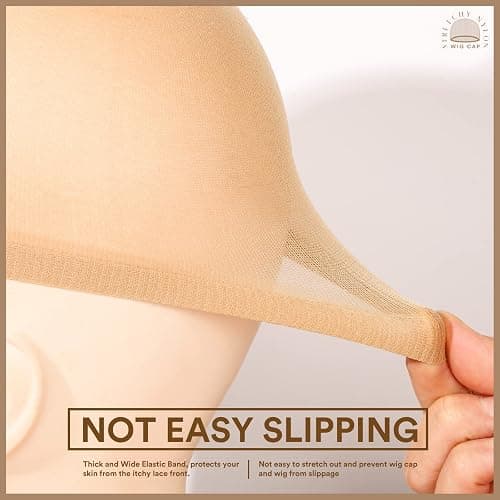 Teenitor Wig Cap, 20pcs Stocking Caps for Wigs, Tan Wig Cap for Women, Stretchy Nylon WigCap Beige thumbnail 5