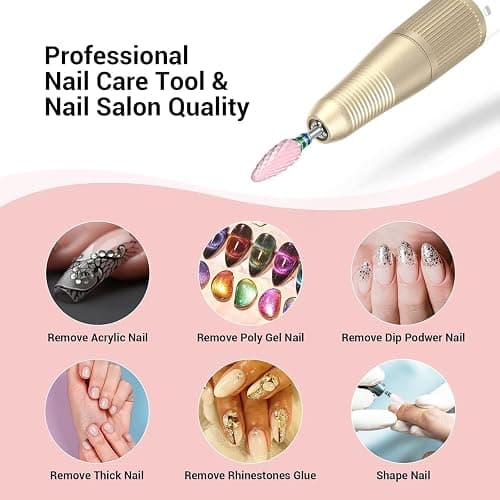 MelodySusie Nagelfräser Aufsätze, 3/32'' Keramik Nagelfräser Bits für Maniküre/Pediküre/Cuticle/Gel-Polishing (Rosa, Grob-C) thumbnail 6