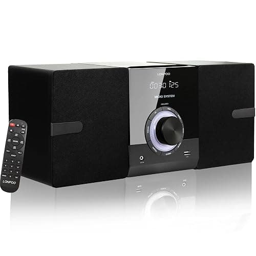 Compact Stereo System Speakers with CD Player, Bluetooth, FM Radio, Aux-in, USB-in, Earphone Jack, DSP-Tech, Remote, 30W Crisp-Sound Shelf Stereo System for Home (LP-886BT) - Image 1