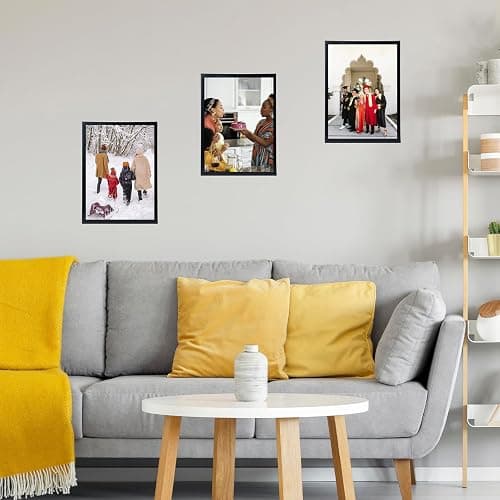 10x14 Picture Frame Set of 3 Black for 30 x 40cm Diamond Painting Art, Wall Mounting Horizontally or Vertically, 10 x 14 Wall Gallery Poster Photo Frame with Durable Shatter Resistant Plexiglass,3 thumbnail 7