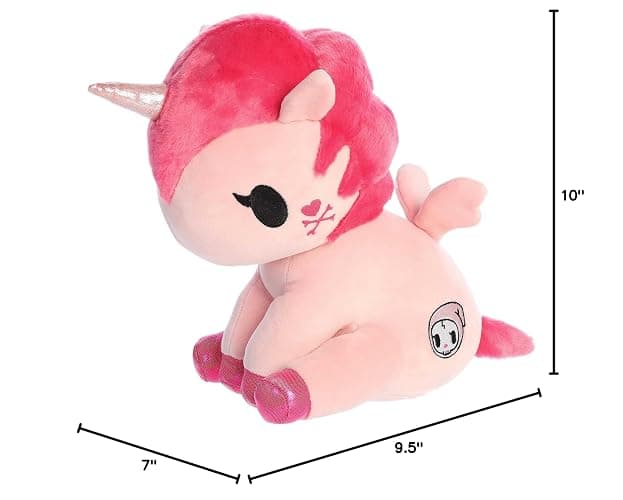Aurora Enchanting ©Tokidoki Bellina Stuffed Animal - Bright & Colorful Design - Showpiece Plush - Pink 10 Inches thumbnail 2