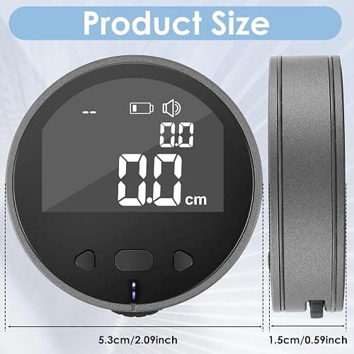 Digital Display Roller Ruler, Long Distance Electronic Rolling Ruler LCD Display, Digital Tape Measure, Semiconductor Microprocessor Electronic Rolling Ruler for Circular Flat Curved Diameter thumbnail 2