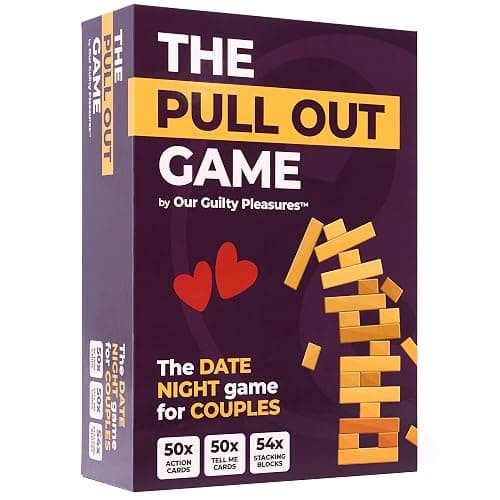 The Pull Out Game - Flirty Date Night Game for Couples, Romantic Block Tower with 100 Cards, 50 Action & 50 Tell Me - Perfect for Any Relationship or Valentines Day Gift - Image 1
