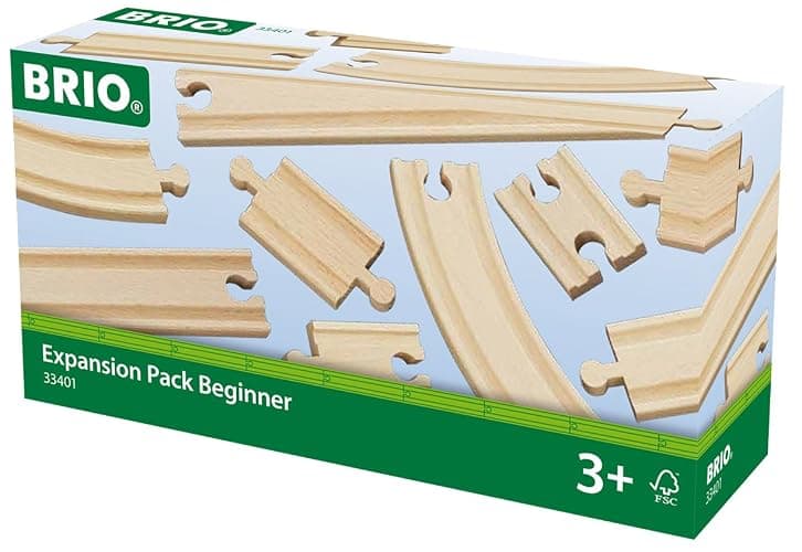 BRIO World Expansion Pack - Beginner Wooden Train Track for Kids Age 3 Years Up - Compatible with all BRIO Railway Sets & Accessories - Image 1