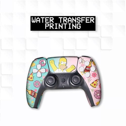Simpsson Custom PS-5 Controller Wireless compatible with Play-Station 5 Console by BCB Controllers | Proudly Customized in USA with Permanent HYDRO-DIP Printing (NOT JUST A SKIN) thumbnail 3