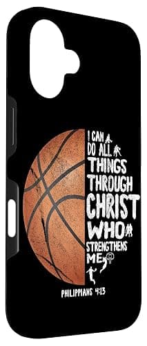 I can do all things through Christ Philippians Basketball Case for iPhone 16 thumbnail 3