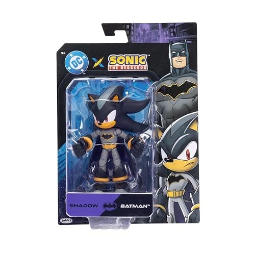 DC X Sonic Collectable Action Figures Shadow as Batman, Tails as Cyborg, Knuckles as Superman Featuring Highly Articulation Figures with Dynamic Posing thumbnail 7
