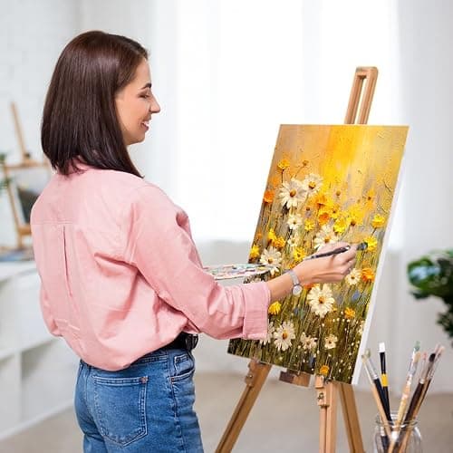 Koncci Stretched Canvas for Painting, 10 Packs Multiple Sizes Canvases Set, 10x15, 15x20, 20x25, 25x30, 30x40cm, 280GSM Stretched Wooden Canvas Frames for Acrylic Oil Watercolor, Artist & Beginner thumbnail 2
