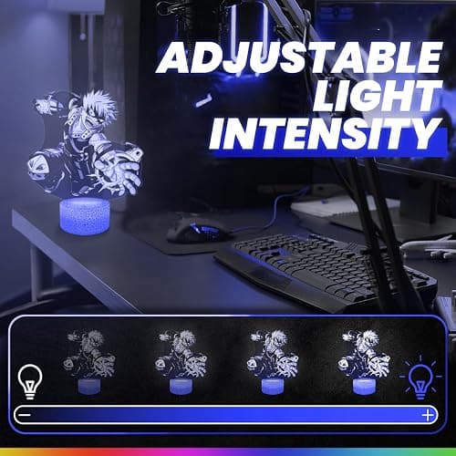 Lampephoto.fr - Katsuki Bakugo 3D Lamp, Gift Idea for Teens, Katsuki Bakugo Manga Accessory, Animated Drawings, Teen Boy's Room Decor, Desk Decoration, Christmas, Gift Idea for Teens, Gifts TOP thumbnail 3
