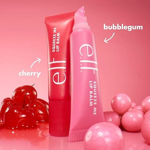 e.l.f. Squeeze Me More Lip Balm Duo, Moisturizing Balm For A Sheer Tint Of Color, Made With Hyaluronic Acid, Vegan & Cruelty-Free, Cherry & Bubblegum thumbnail 2