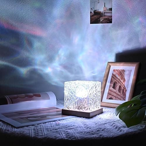 Northern Lights Ocean Wave Projector Light, Galaxy Light Projector, 16 Colors Gradual Rotating Flame Water Ripple Ambient Night Light Non-Wood for Bedroom, Room Decor, Kids Room (RC) thumbnail 3