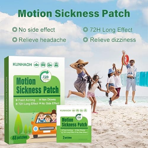 (2026 New) Motion Sickness Patches Non-Drowsy, 100% Natural Motion Sickness Patch(Efficient– Lasts 72 Hours)-for Car Airplane Ship Altitude Sickness(Travel Essentials)-for Adults and Kids(24 Count) thumbnail 3