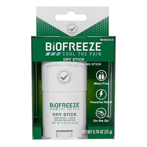 Biofreeze Dry Stick, Mess-Free Relief for Neck, Shoulder, Knee, Hip, Hand & Joint, Cooling Menthol Pain Relief Stick, Up to 100 Uses - Image 1