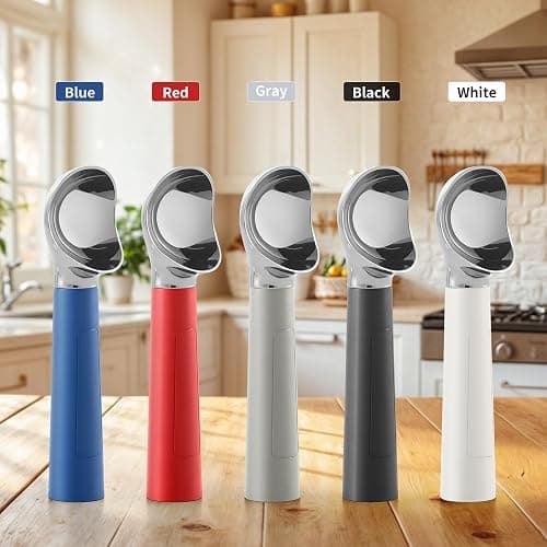 Heated Ice Cream Scoop Rechargeable, Electric Warming Ice Cream Scooper with LED Display, Heats to 158°F for Hard Ice Cream, Easy for Seniors & Kids, IP67 Waterproof (White, 2 oz) thumbnail 7