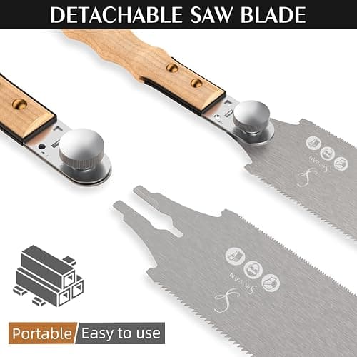 ss shovan Sega giapponese staccabile a mano sega a mano Ryoba da 23 cm sega per legno a doppio bordo progressiva 6-10/18 TPI sega a filo per lavorazione del legno, falegnami thumbnail 3