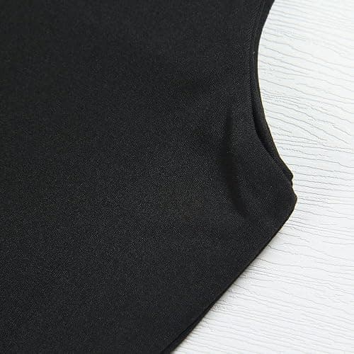 Artfish Women's Sleeveless Strappy Tank Square Neck Double Layer Workout Fitness Casual Basic Crop Tops thumbnail 4