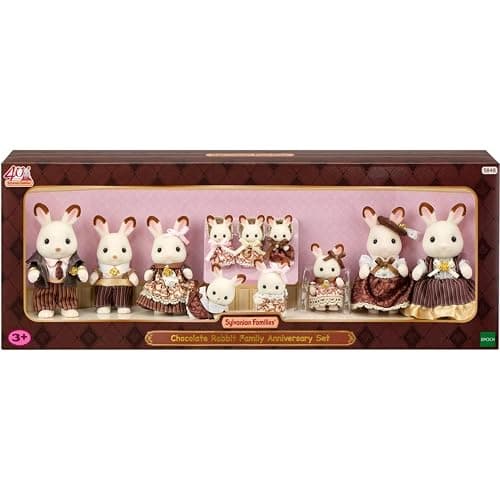 Sylvanian Families Chocolate Rabbit Family 40th Anniversary Set 5848 thumbnail 3