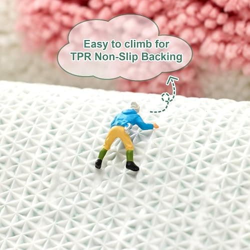ORTIGIA Cute Green Bathroom Rug Checkered Pink Floral Bath Mat Soft Microfiber Non Slip Washable Absorbent Rugs for Laundry Sink Floor Decor, 20x32 inch thumbnail 4